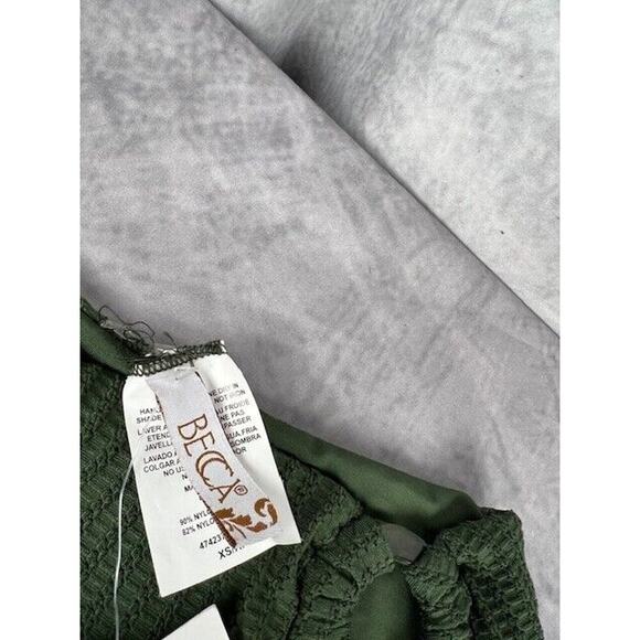 Becca Womens Size XS Line In The Sand Hipster Bikini Bottoms Ribbed Cactus Green - Picture 5 of 7